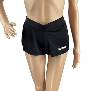 Hooters Black Uniform Staff Shorts S Spandex Waitress
